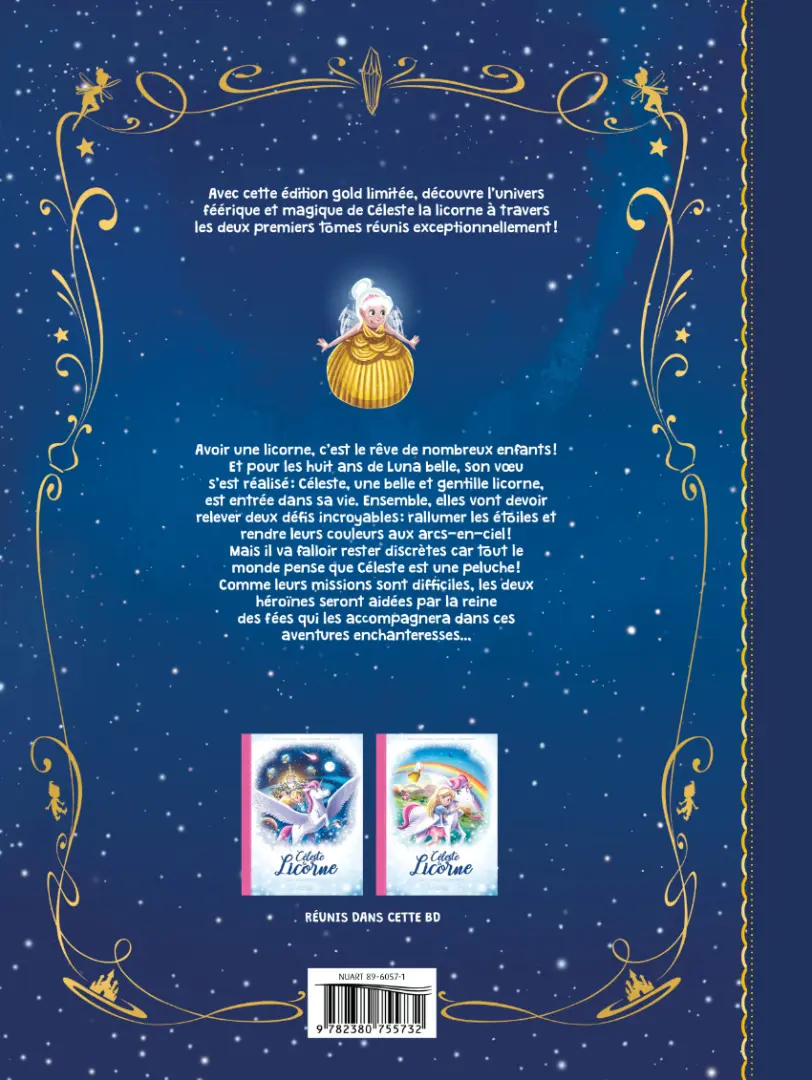 Verso de l'album Céleste la Licorne