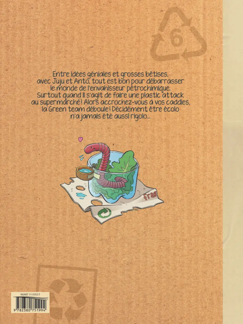 Verso de l'album Green Team Tome 2 Plastic Attack