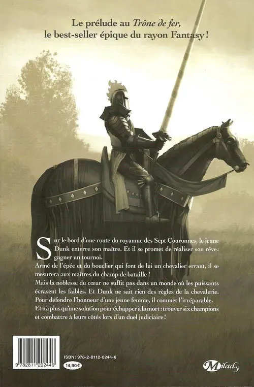 Verso de l'album Le Chevalier errant 1