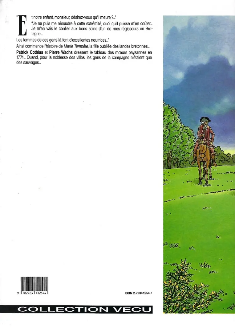 Verso de l'album Marie Tempête Tome 1 La fille de Ker-Avel