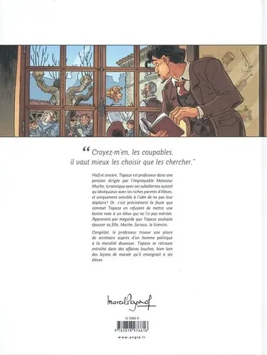 Verso de l'album Topaze