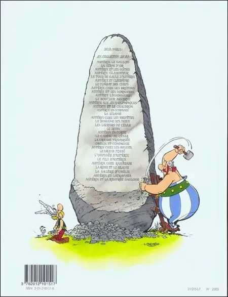 Verso de l'album Astérix Tome 19 Le devin
