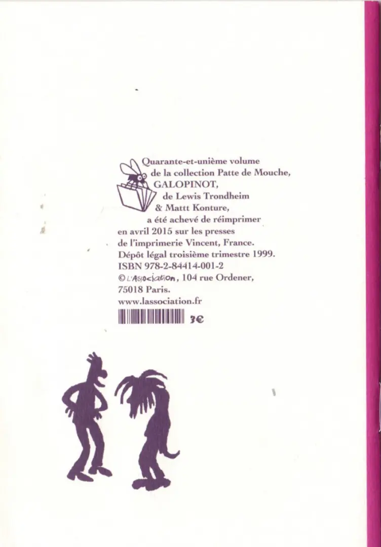 Verso de l'album Galopinot