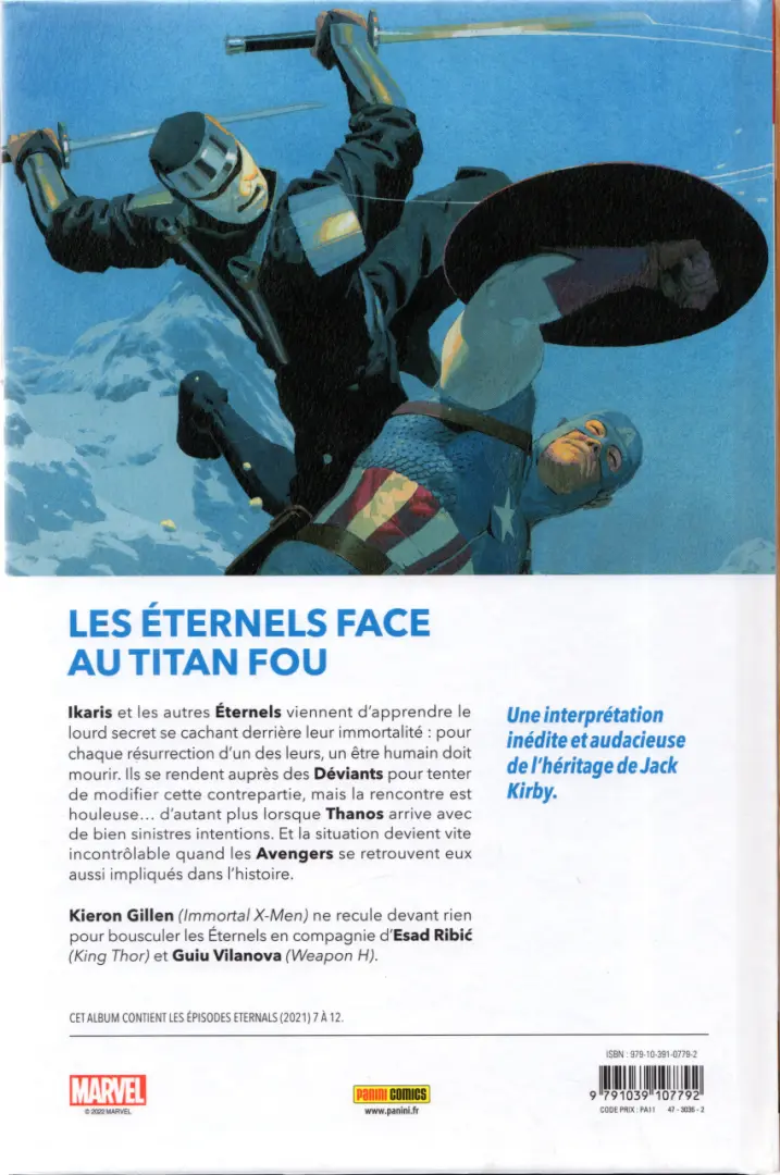 Verso de l'album Les Éternels Tome 2 Gloire à Thanos