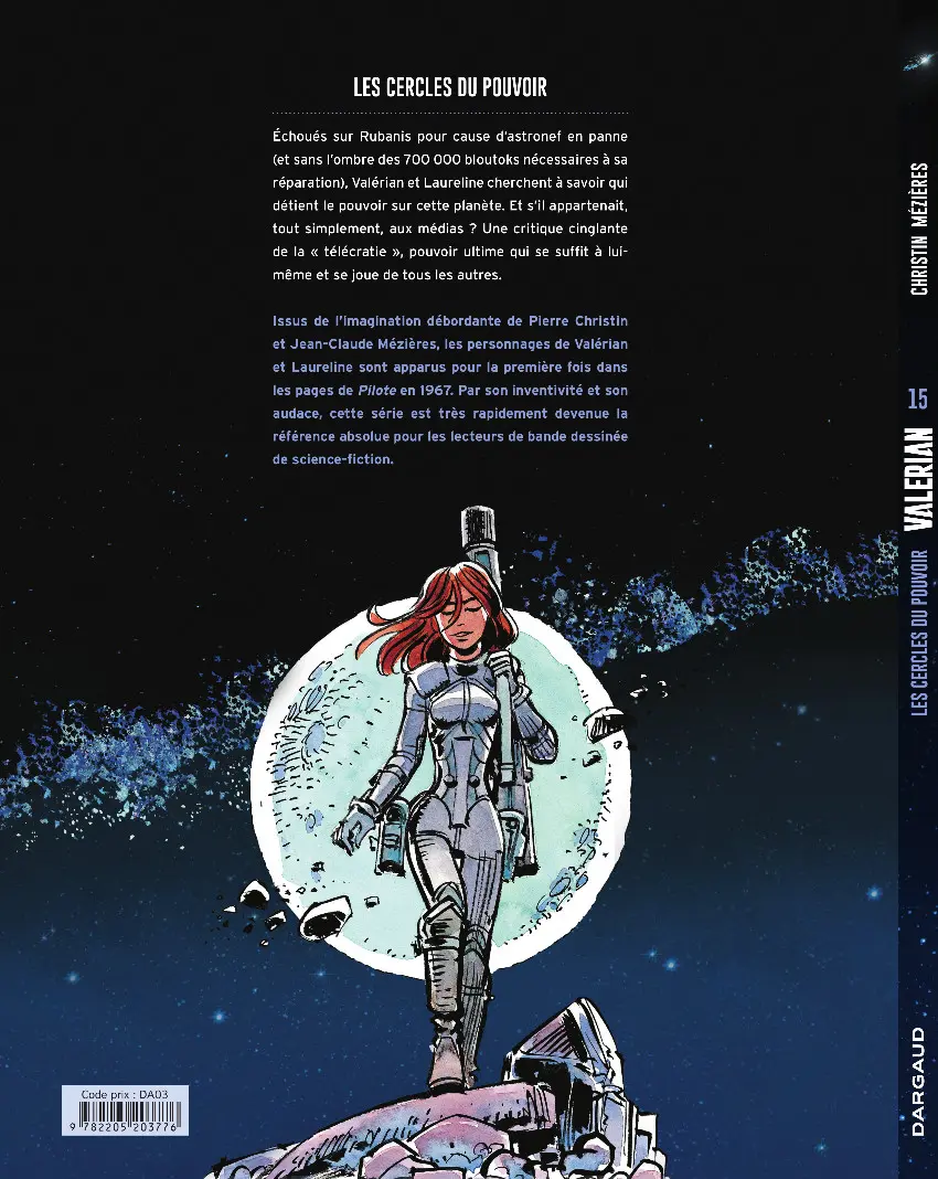 Verso de l'album Valérian Tome 15 Les Cercles du pouvoir