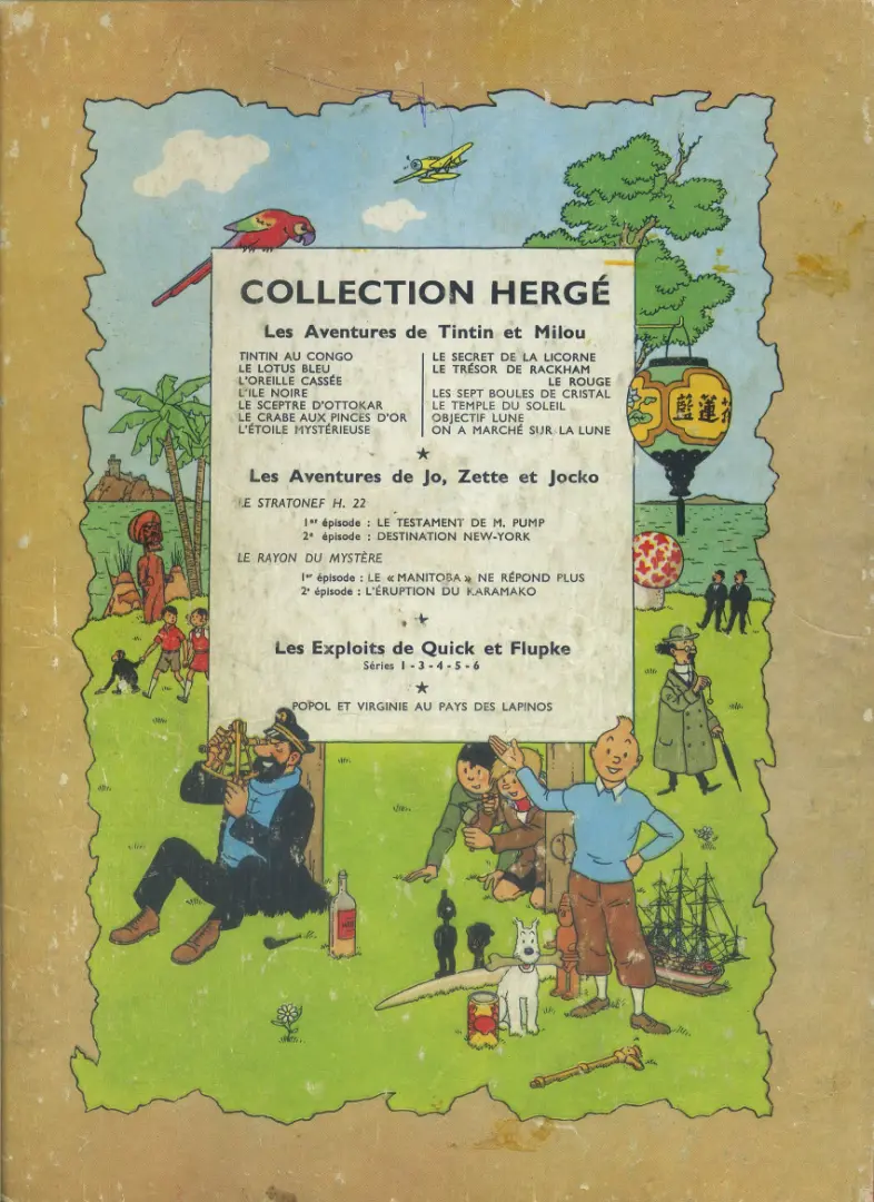 Verso de l'album Tintin Tome 16 Objectif Lune
