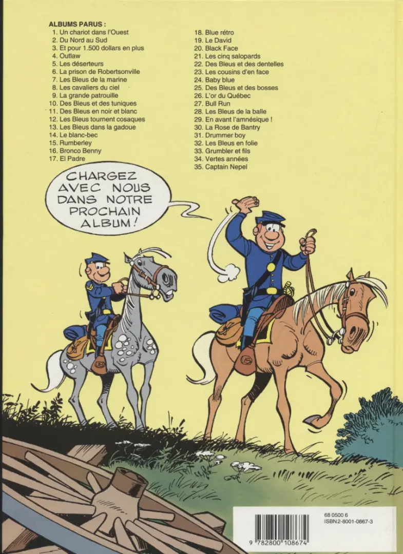 Verso de l'album Les Tuniques Bleues Tome 10 Des bleus et des tuniques