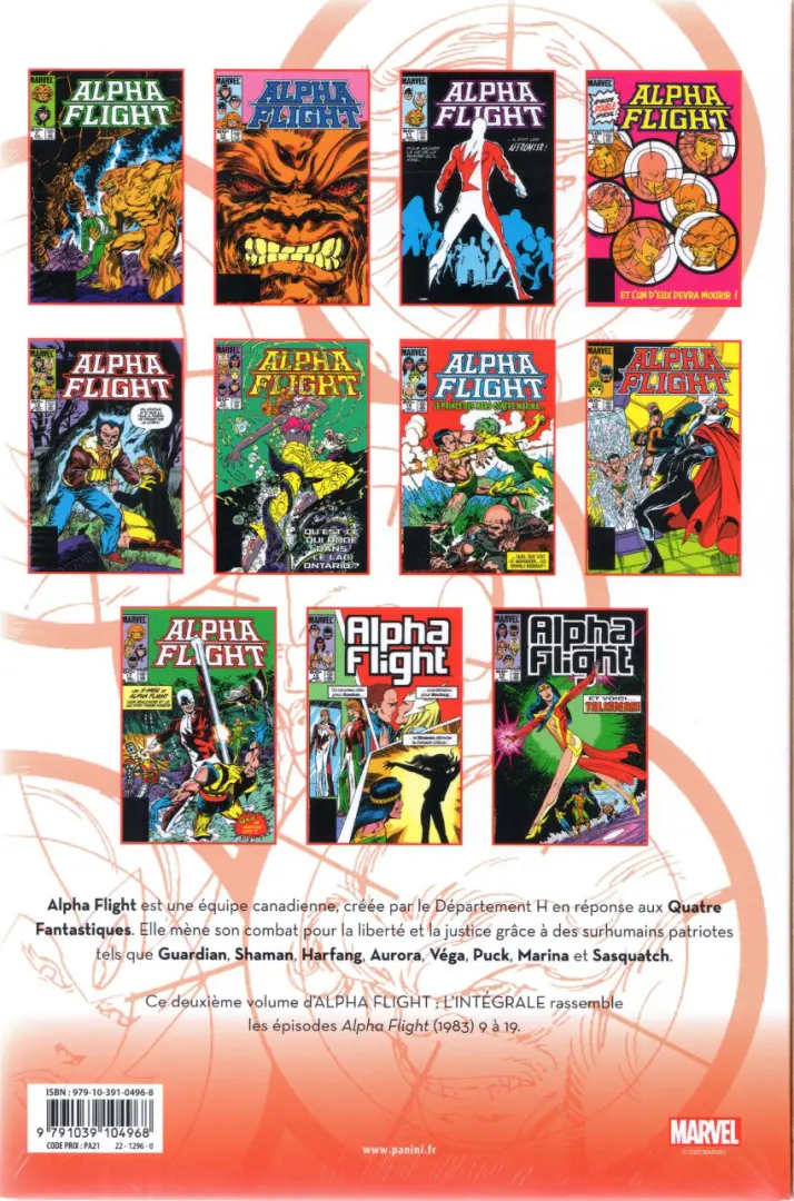Verso de l'album X-Men L'intégrale Tome 45 1996 (II)
