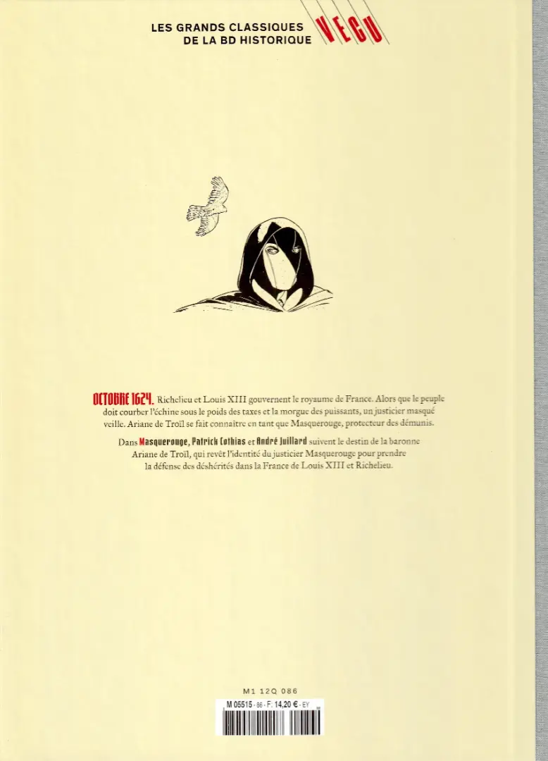 Verso de l'album Les grands Classiques de la BD Historique Vécu - La Collection Tome 87 Masquerouge - Tome I : Masquerouge