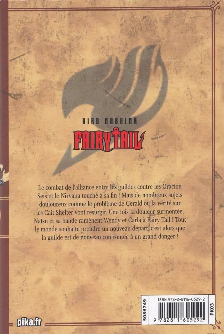 Verso de l'album Fairy Tail 20