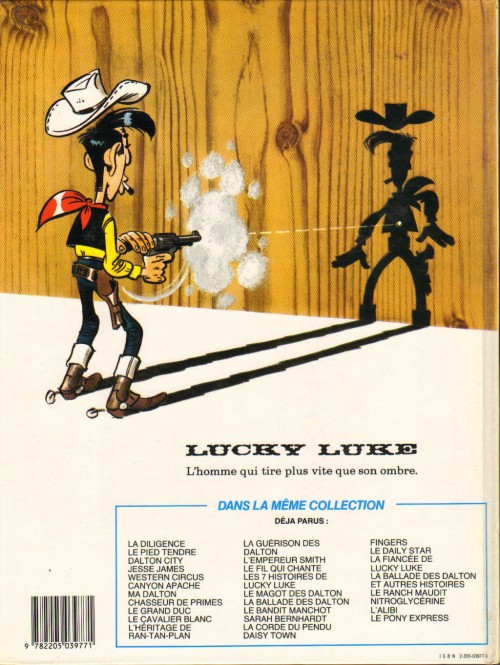 Verso de l'album Lucky Luke Tome 41 L'Héritage de Rantanplan