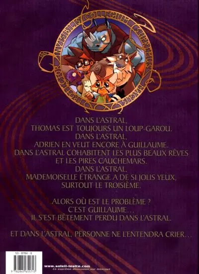 Verso de l'album Le Collège invisible Tome 3 Astralum Cauchemardem