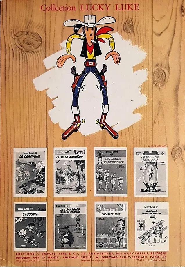 Verso de l'album Lucky Luke Tome 30 Calamity Jane