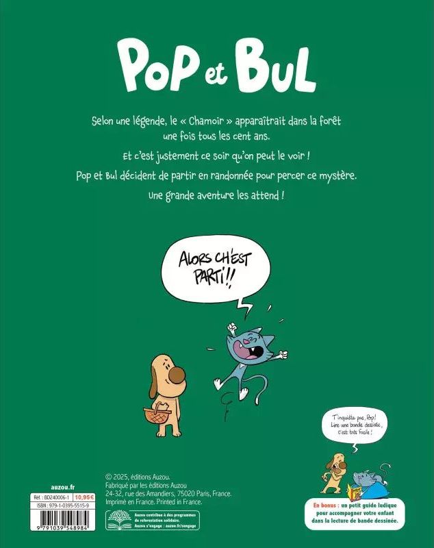 Verso de l'album Pop et Bul 2 Le mystère du chamoir