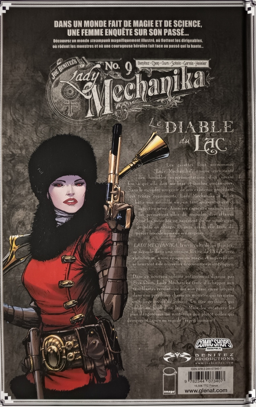 Verso de l'album Lady Mechanika N° 9 Le diable du lac