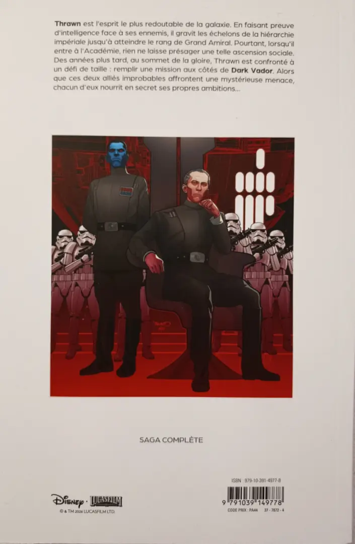 Verso de l'album Star Wars - Thrawn
