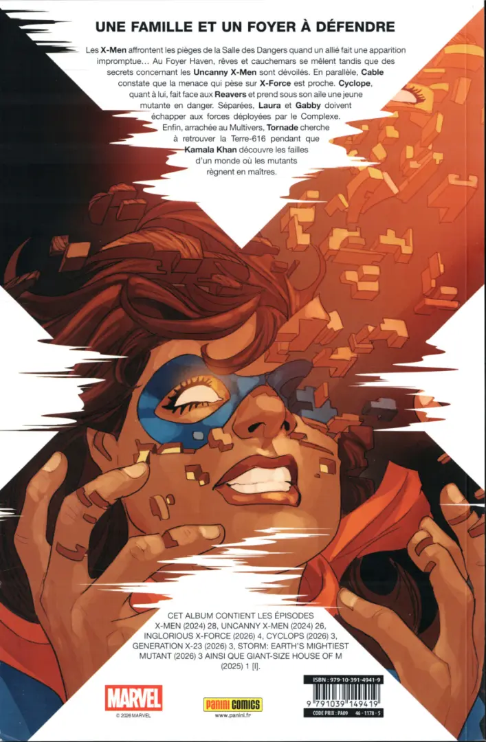 Verso de l'album X-Men - Shadows of Tomorrow Volume 07