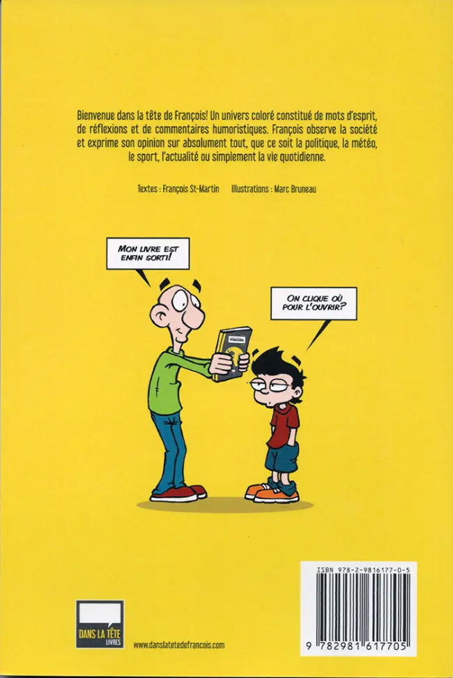 Verso de l'album Dans la tête de François Volume 1
