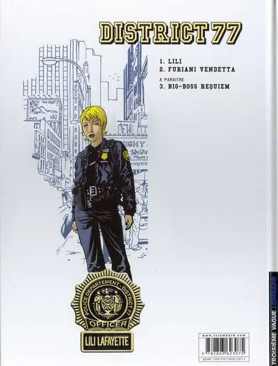 Verso de l'album District 77 Tome 2 Furiani Vendetta