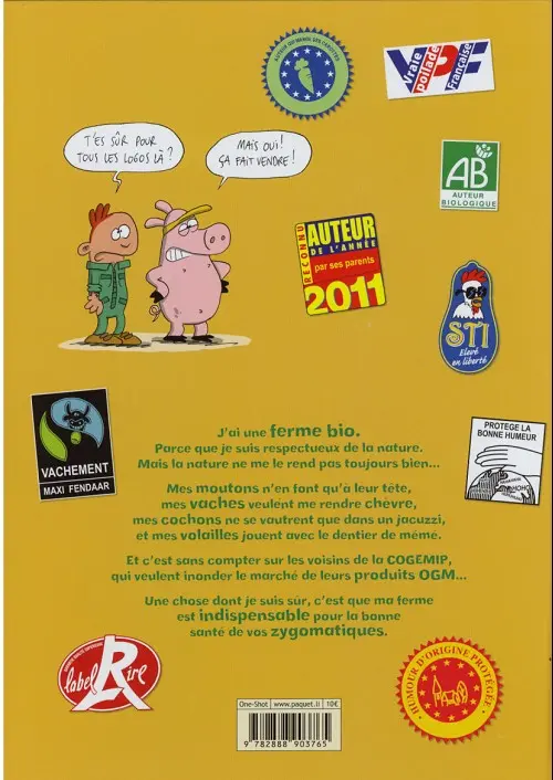 Verso de l'album La Ferme ! Tome 1 Bio-divertissement