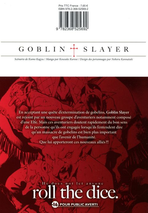 Verso de l'album Goblin Slayer 2