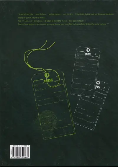 Verso de l'album A.C.I.S Tome 1 Mourir pour comprendre