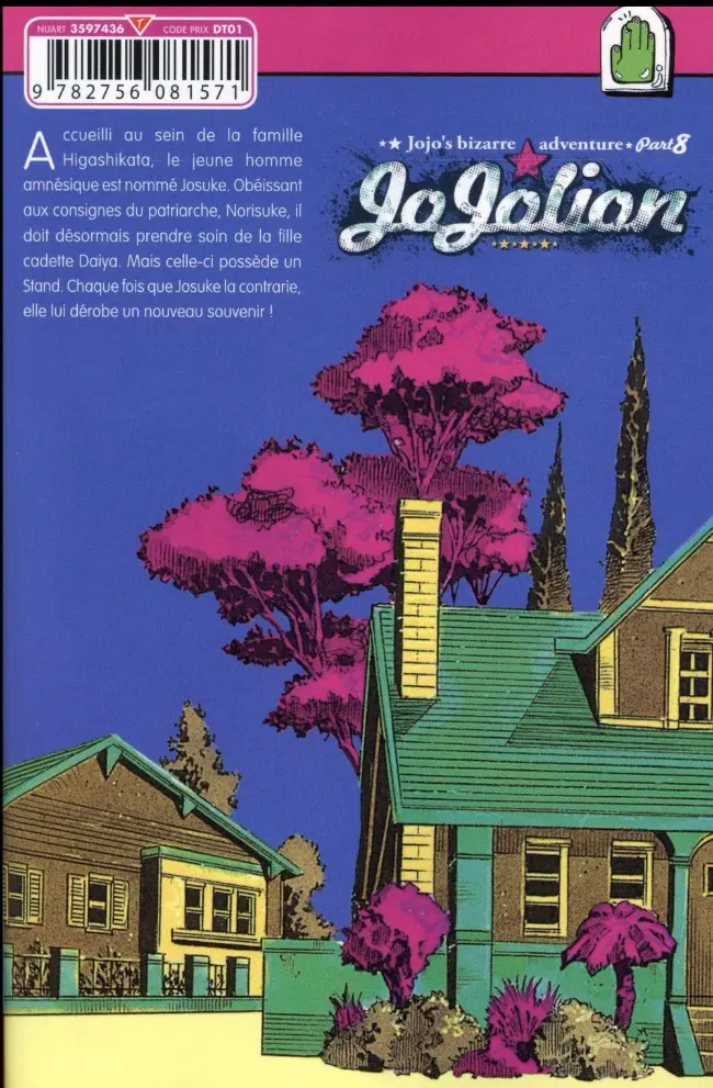Verso de l'album Jojo's Bizarre Adventure - Jojolion Volume 3