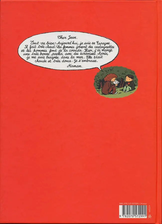 Verso de l'album Ma maman est en Amérique, elle a rencontré Buffalo Bill