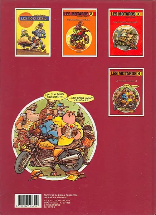 Verso de l'album Les Motards Tome 4 Allegro moto vivace
