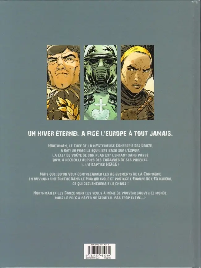 Verso de l'album Neige Origines Tome 1 Les Douze