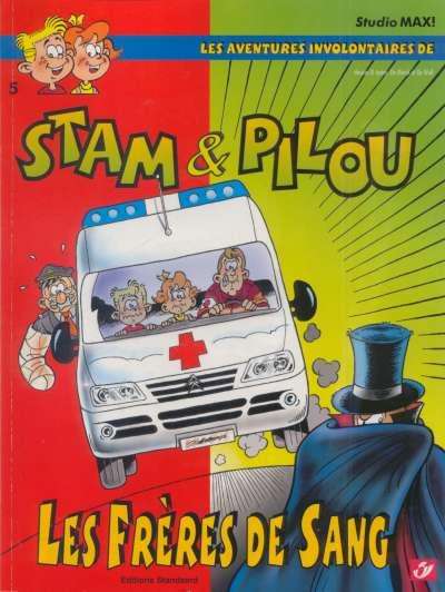 Couverture de l'album Les aventures involontaires de Stam & Pilou Tome 5 Les frères de sang