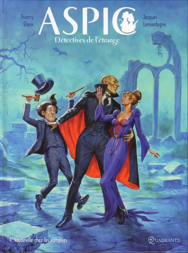 Couverture de l'album Aspic, détectives de l'étrange Tome 4 Vaudeville chez les vampires