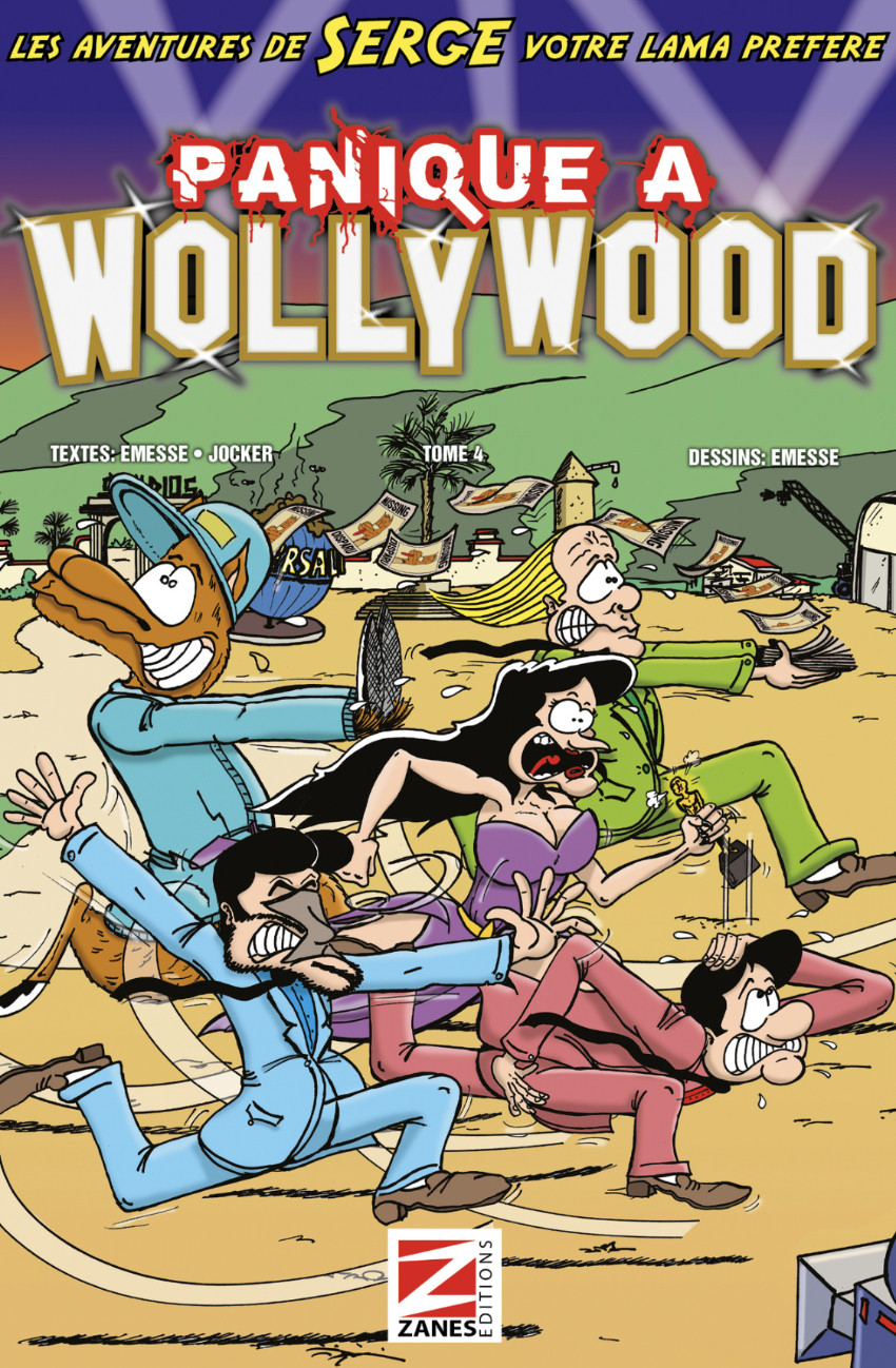 Couverture de l'album Les aventures de Serge votre Lama préféré Tome 4 Panique à Wollywood