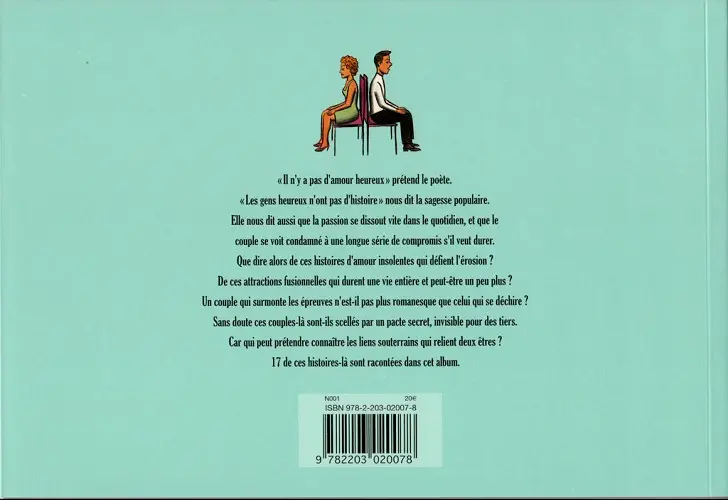 Verso de l'album Les Amours insolentes 17 variations sur le couple