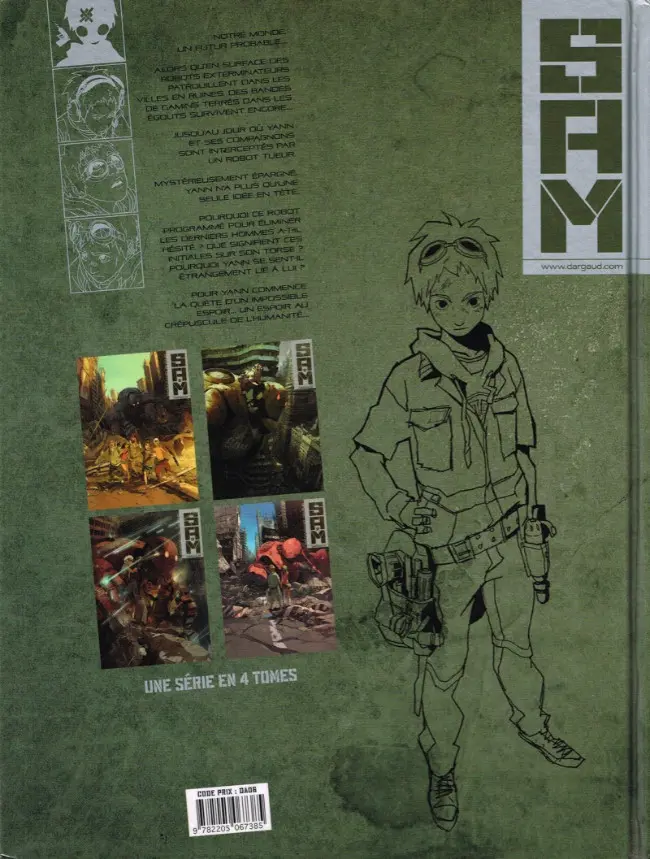 Verso de l'album S.A.M. Tome 1 Après l'homme...