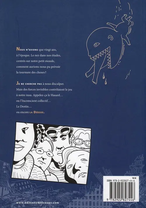 Verso de l'album Le Suicide de la Déesse