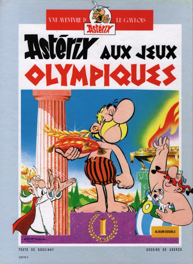 Verso de l'album Astérix Tomes 11 et 12 Le bouclier Arverne / Astérix aux Jeux Olympiques