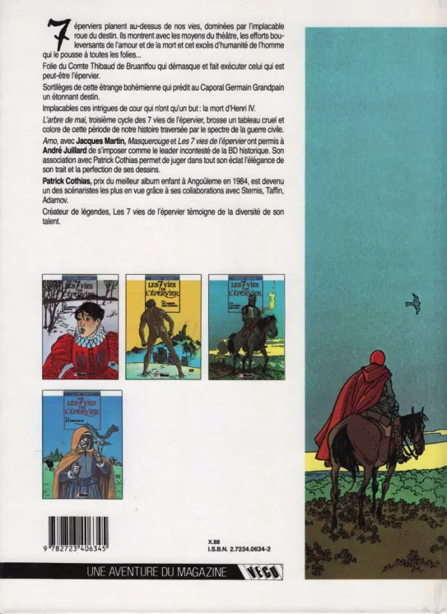 Verso de l'album Les 7 Vies de l'Épervier Tome 3 L'arbre de mai