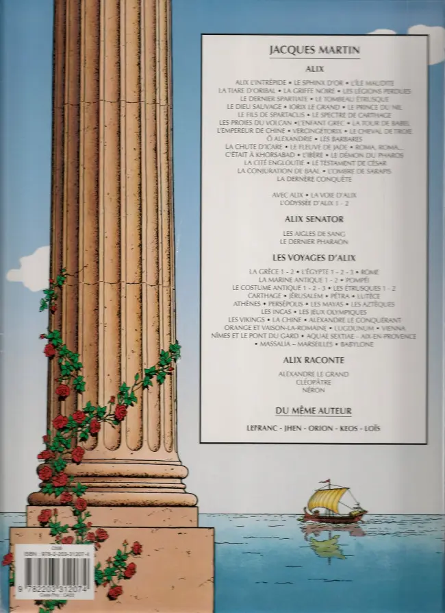 Verso de l'album Alix Tome 9 Le Dieu sauvage