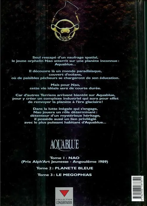 Verso de l'album Aquablue Tome 1 Nao