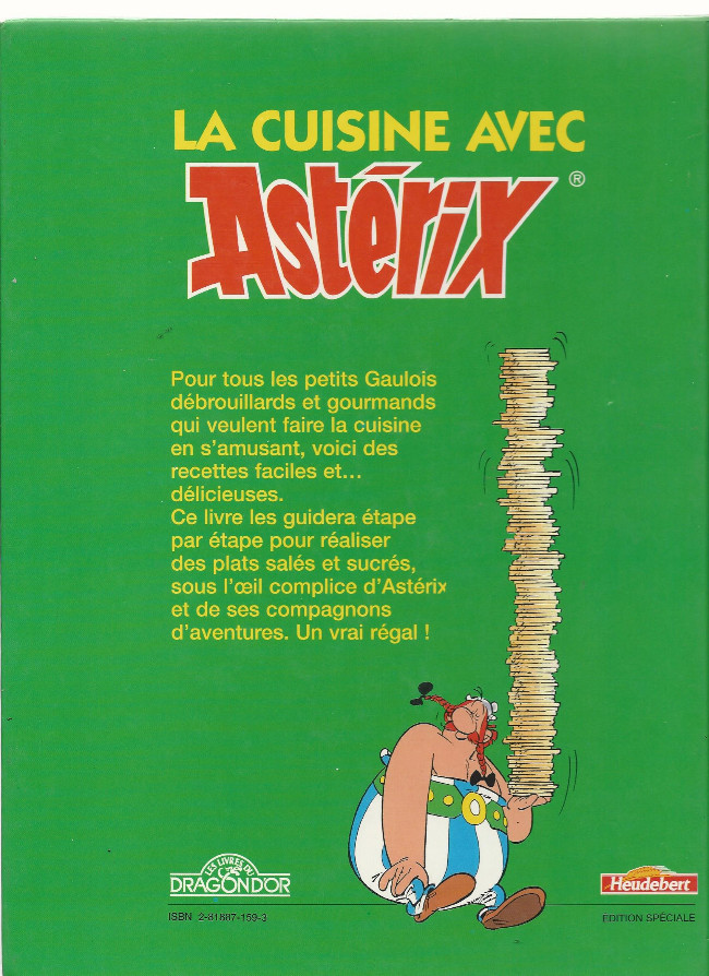 Verso de l'album Astérix La cuisine avec Asterix