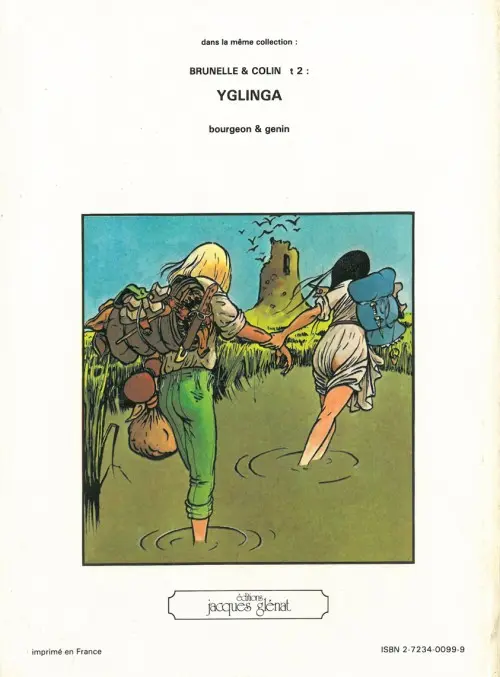 Verso de l'album Brunelle et Colin Tome 1 Le Vol noir