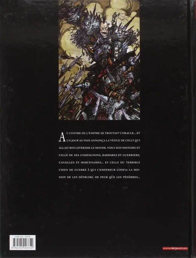 Verso de l'album Chroniques de la Lune Noire Tome 1 Le Signe des Ténèbres