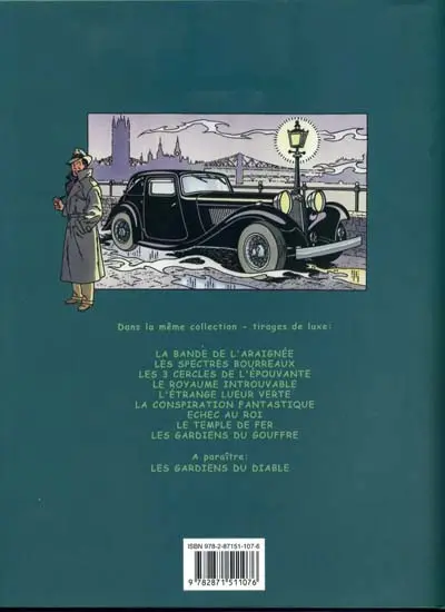 Verso de l'album Harry Dickson Tome 9 Les gardiens du gouffre