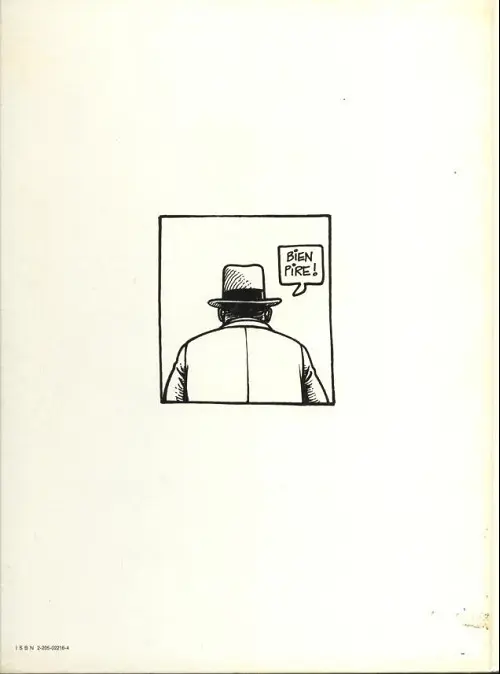 Verso de l'album L'Homme au chapeau mou Tome 1
