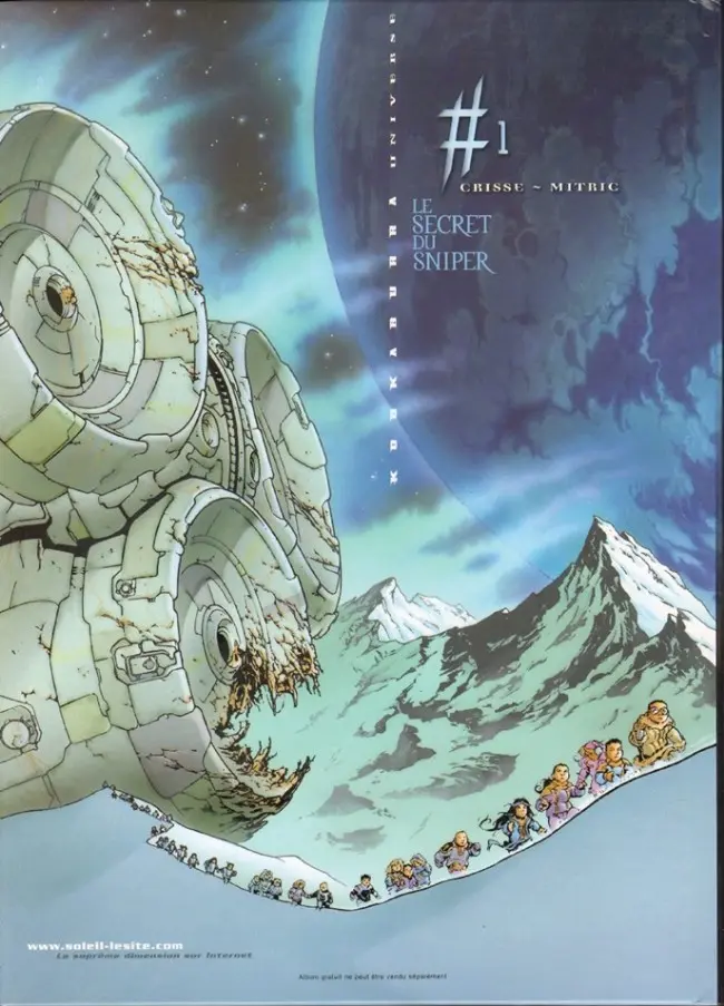 Verso de l'album Kookaburra Universe Tome 1 Le secret du sniper