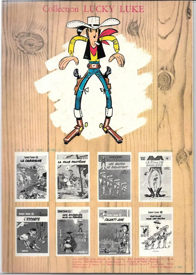 Verso de l'album Lucky Luke Tome 9 Des rails sur la prairie