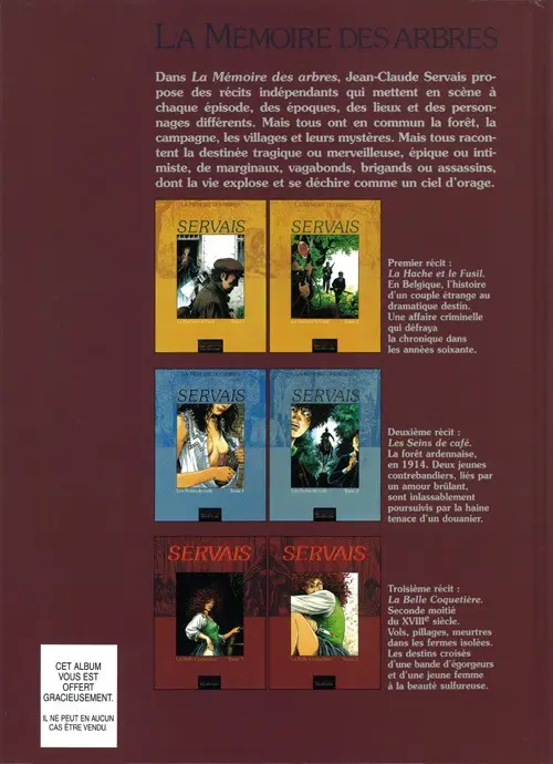 Verso de l'album La Mémoire des arbres Tome 5 La belle coquetière - Tome 1