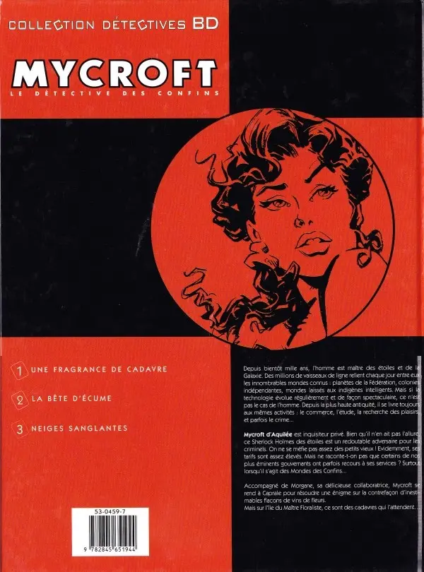 Verso de l'album Mycroft Inquisitor Tome 1 Une fragrance de cadavre