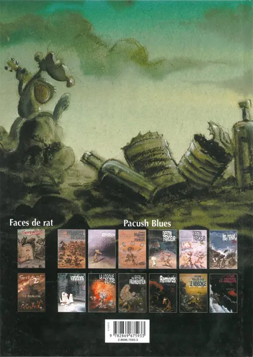 Verso de l'album Pacush Blues Tome 10 Décimation : Remords - Relecture du mythe de Frankenstein